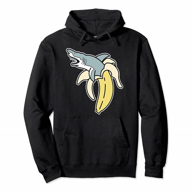 Sea Animal Cute Banana Shark for Women Men Animal lovers Pullover Hoodie