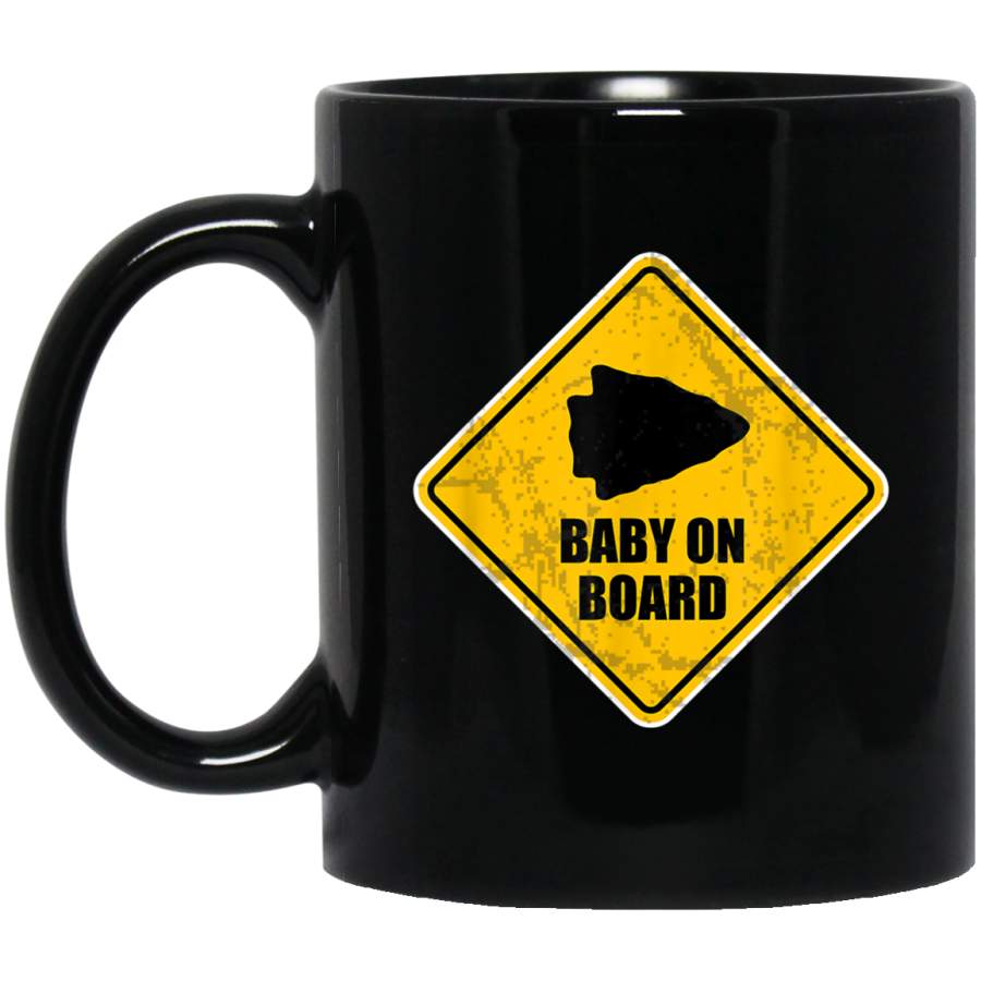 Baby on Board KC Football Fans Kansas City Red Sports Fan Mug