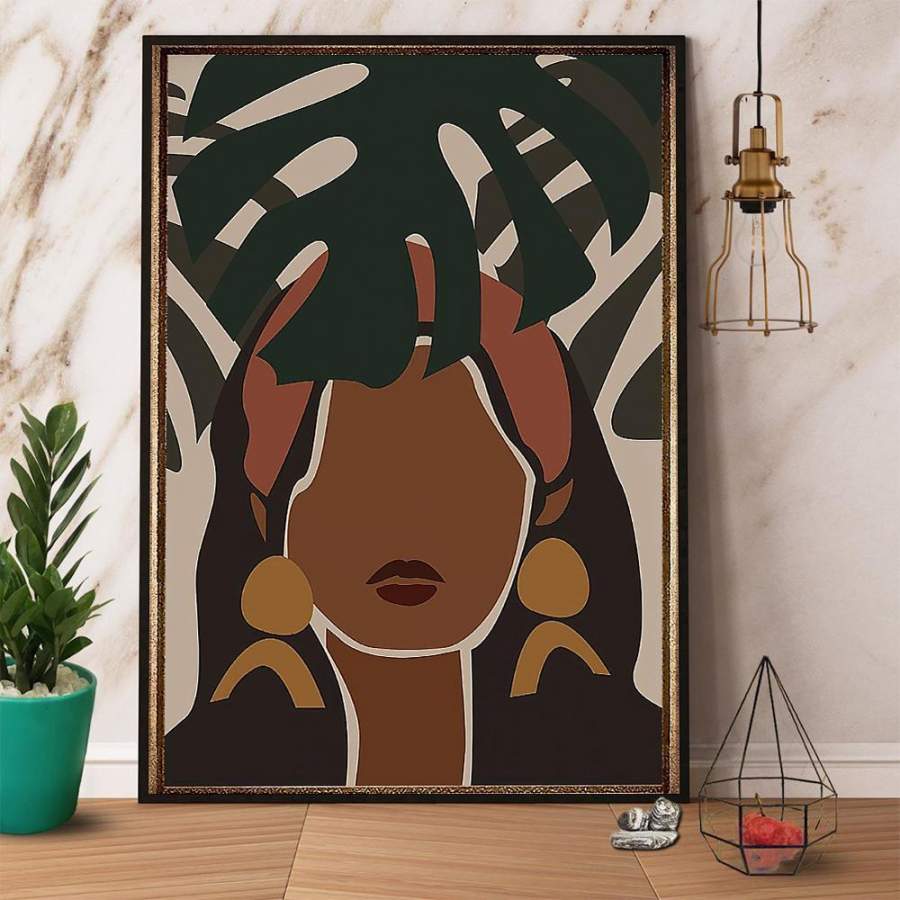 Black Queen Tropical Paper Poster No Frame/ Wrapped Canvas Wall Decor Full Size