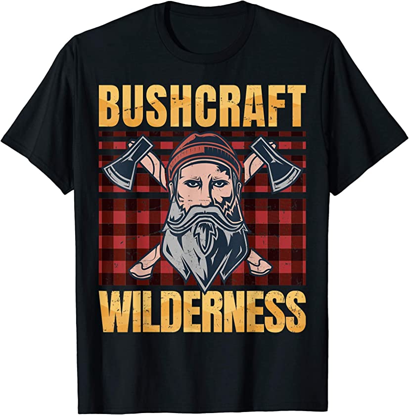 Bushcraft – Wilderness – Lumber – Lumberjack – Retro Vintage T-Shirt