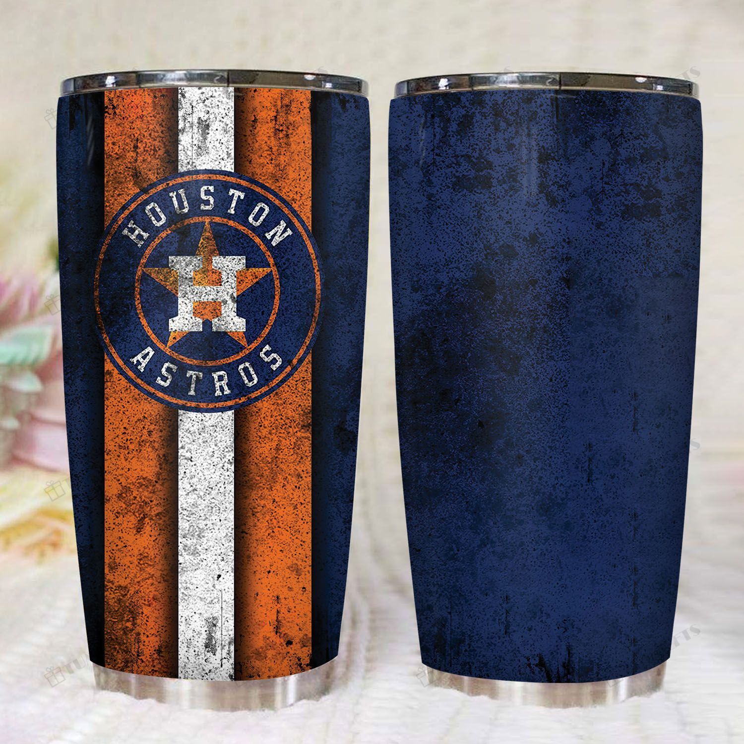 Houston Astros Baseball Grunge Style 20Oz Stainless Steel Tumbler