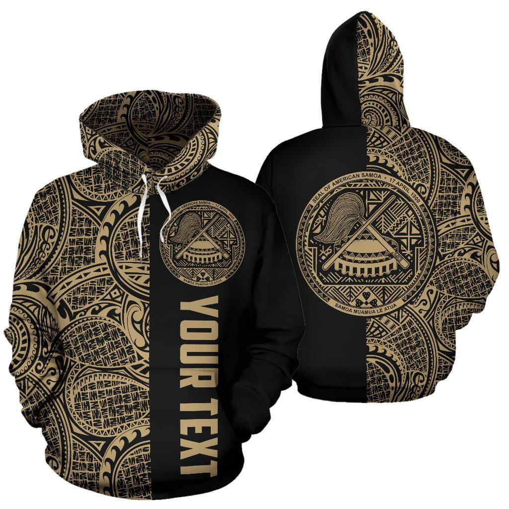 American Samoa All Over Hoodie Polynesian Half Style (Custom) TH5