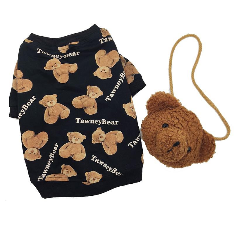 Cute Bear Hoody Winter Pet Dog Clothes Thicken Dog Sweater For Small Dogs Send Bag Ropa Perro Yorkshire Dog Coat Jacket Clothing alx