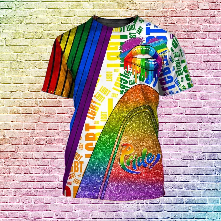 Pride Lips Shirt, Rainbow Lip Shirt, Pride Rainbow Lips, Pride Lips T Shirt For Gaymer, Lesbian Gift