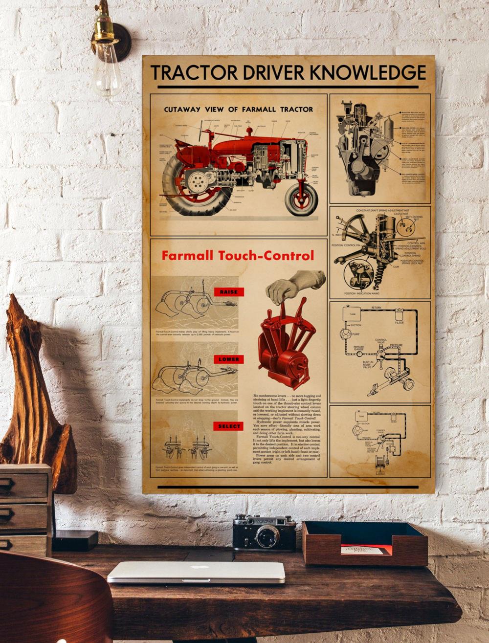 Tractor Driver Knowledge Vertical Print Poster