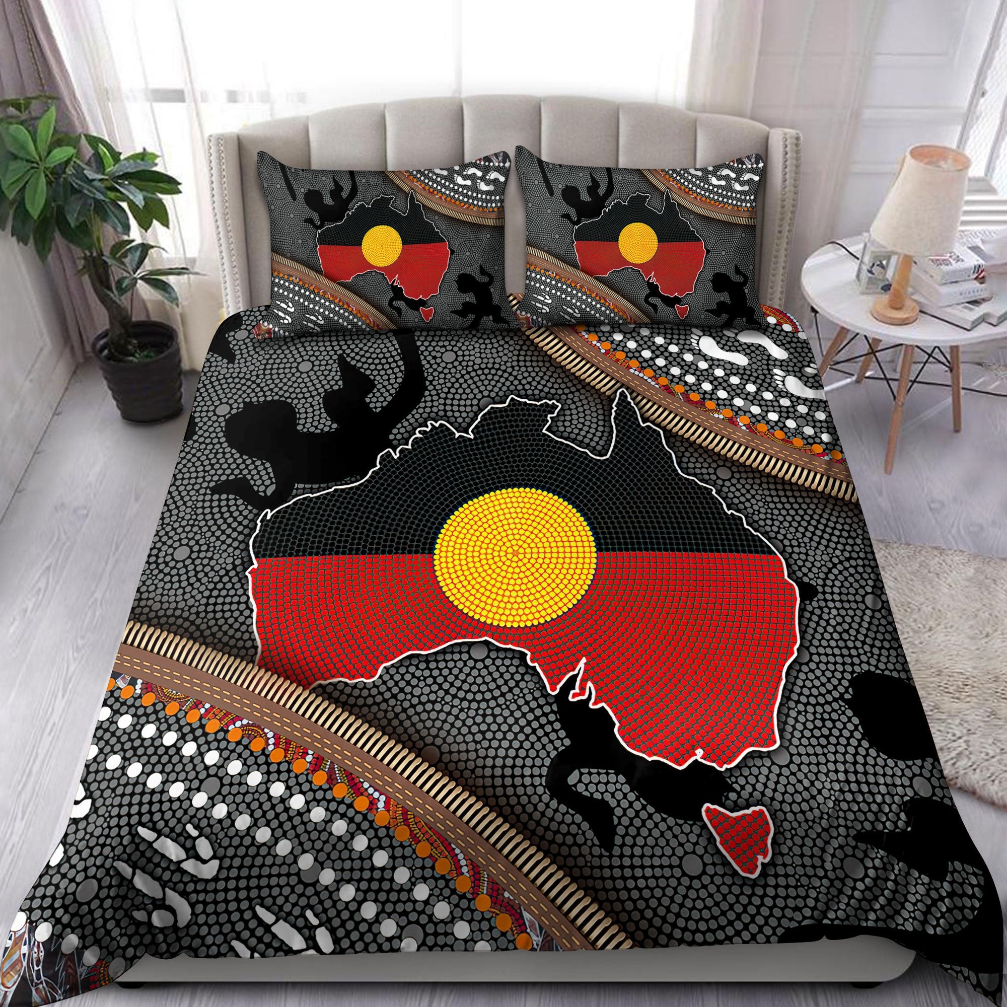 Aboriginal Dots Zip Pattern 3D Design Printed Bedding Set