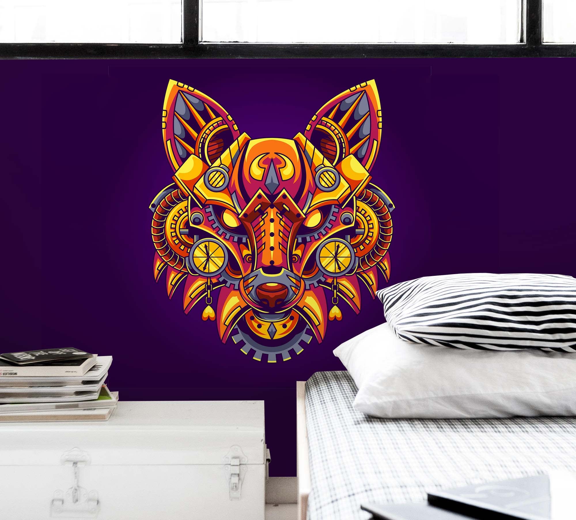 3D Abstract Leopard Head Wall Mural Wallpaper 15