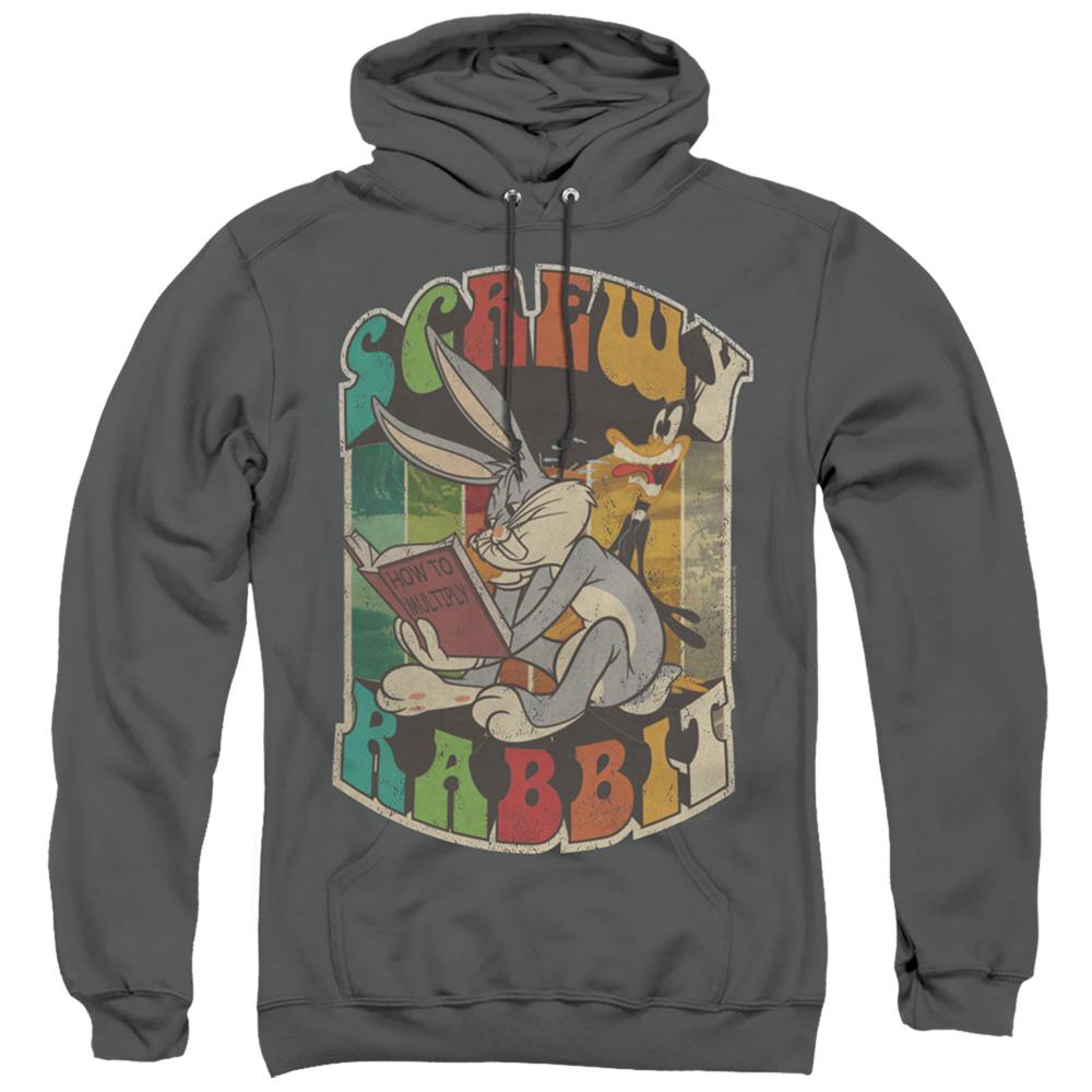 Looney Tunes Screwy Rabbit Mens Hoodie Charcoal