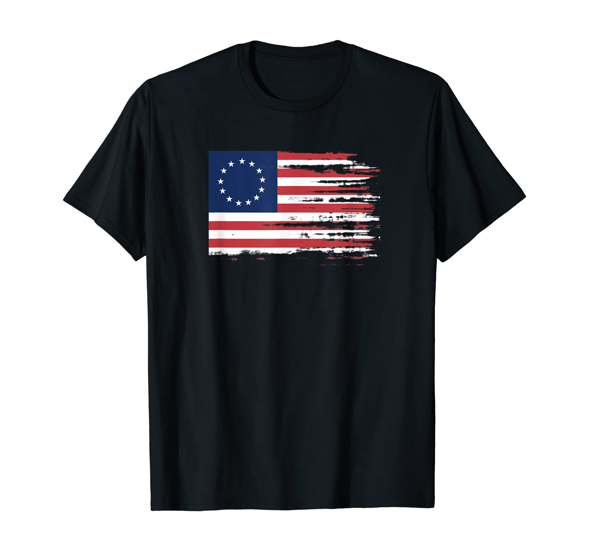 4th of July Patriotic Betsy Ross battle flag 13 colonies T-Shirt