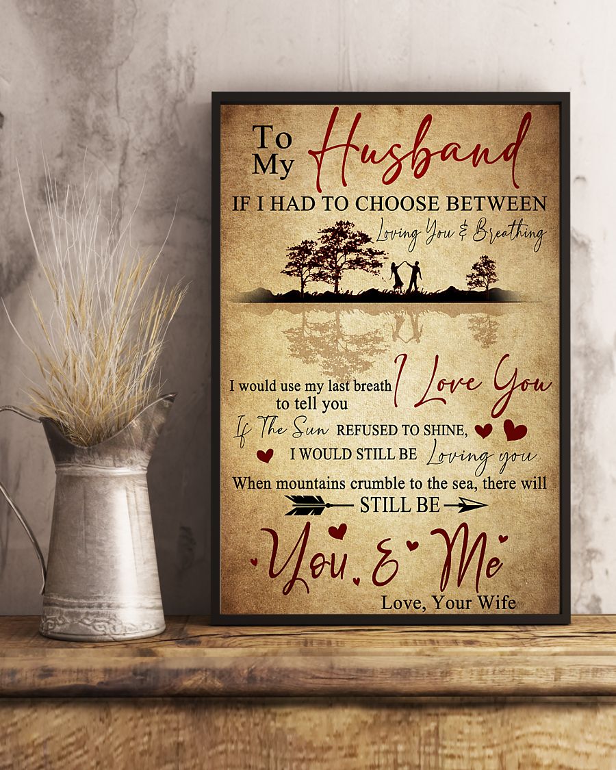 Gift For Husband – I Love You, Your Wife Vertical Canvas And Poster – Valentine Gift | Wall Decor Visual Art