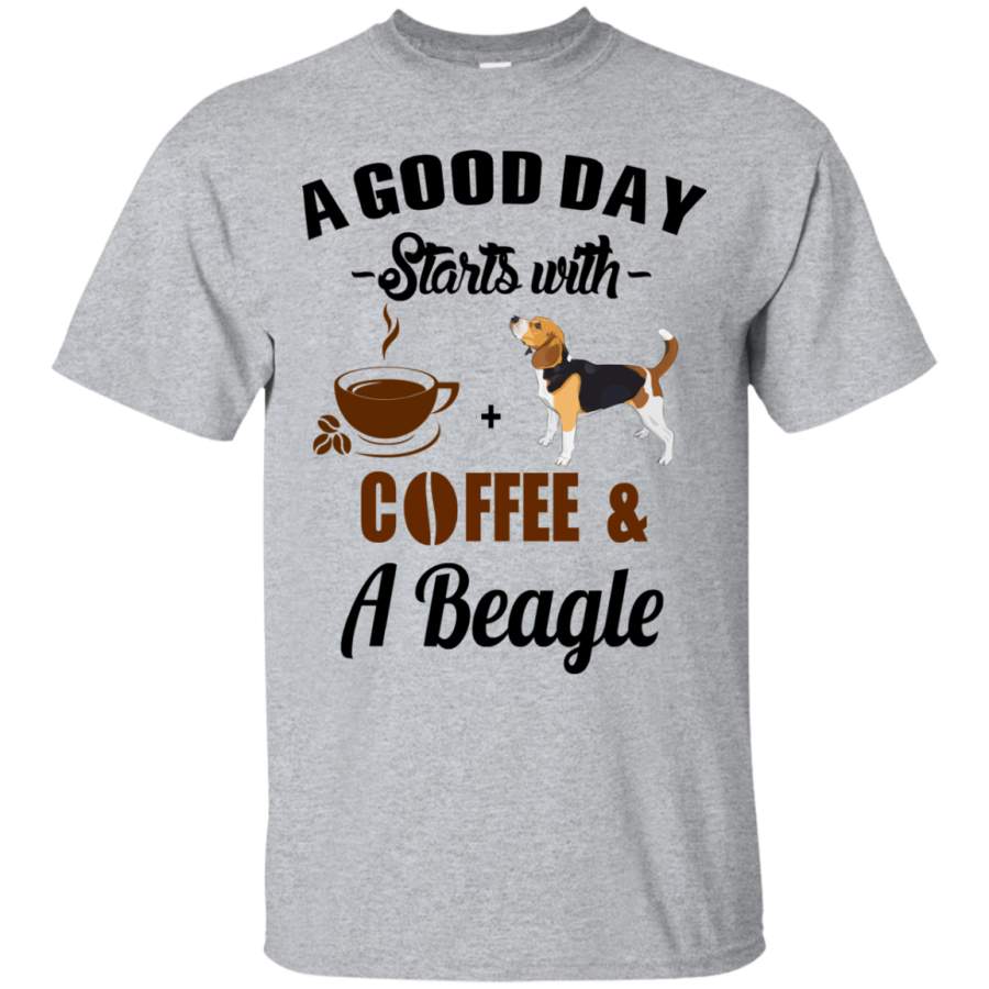 AGR A Good Day Starts With Coffee and A Beagle Shirt