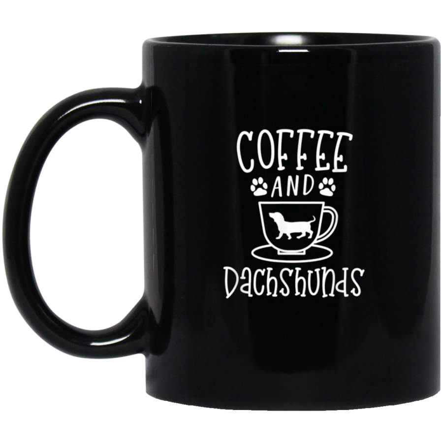 Coffee and Dachshunds Funny Wiener Dog Doxie Cute Puppy Gift Mug