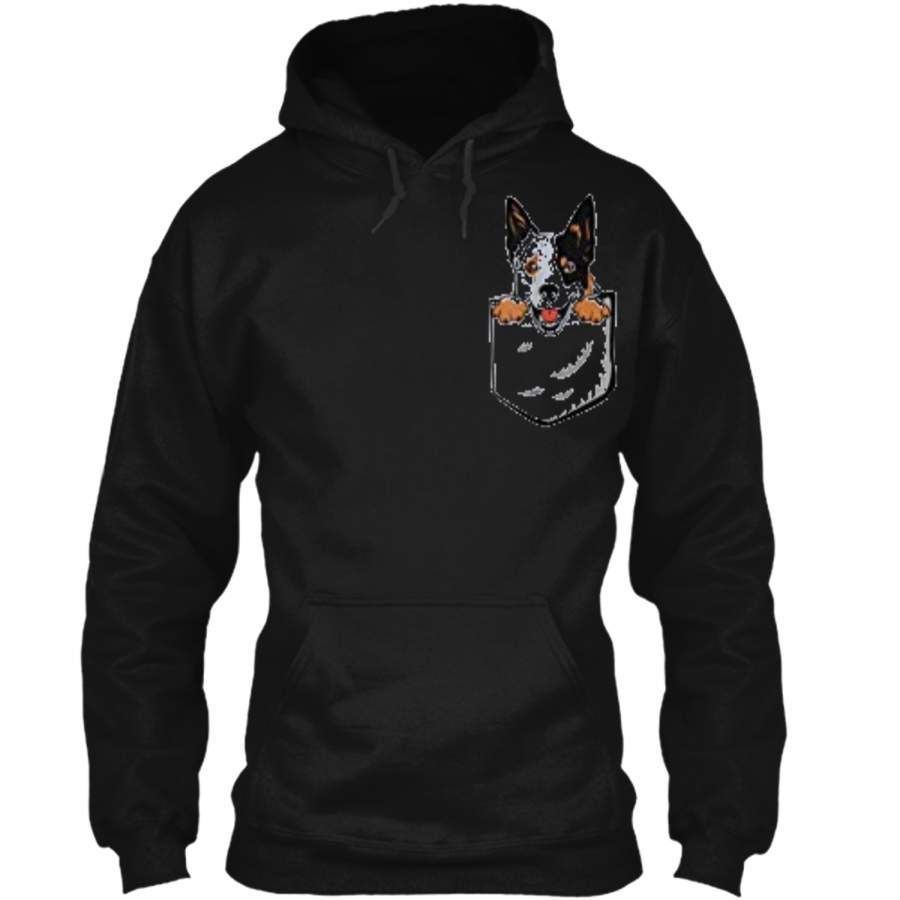 Adorable Little Australian Cattle Dog In The Pocket  Pullover Hoodie 8 oz