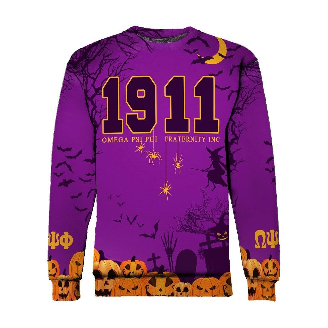 Fraternity Sweatshirt – Omega Psi Phi  Halloween Crewneck Sweatshirt