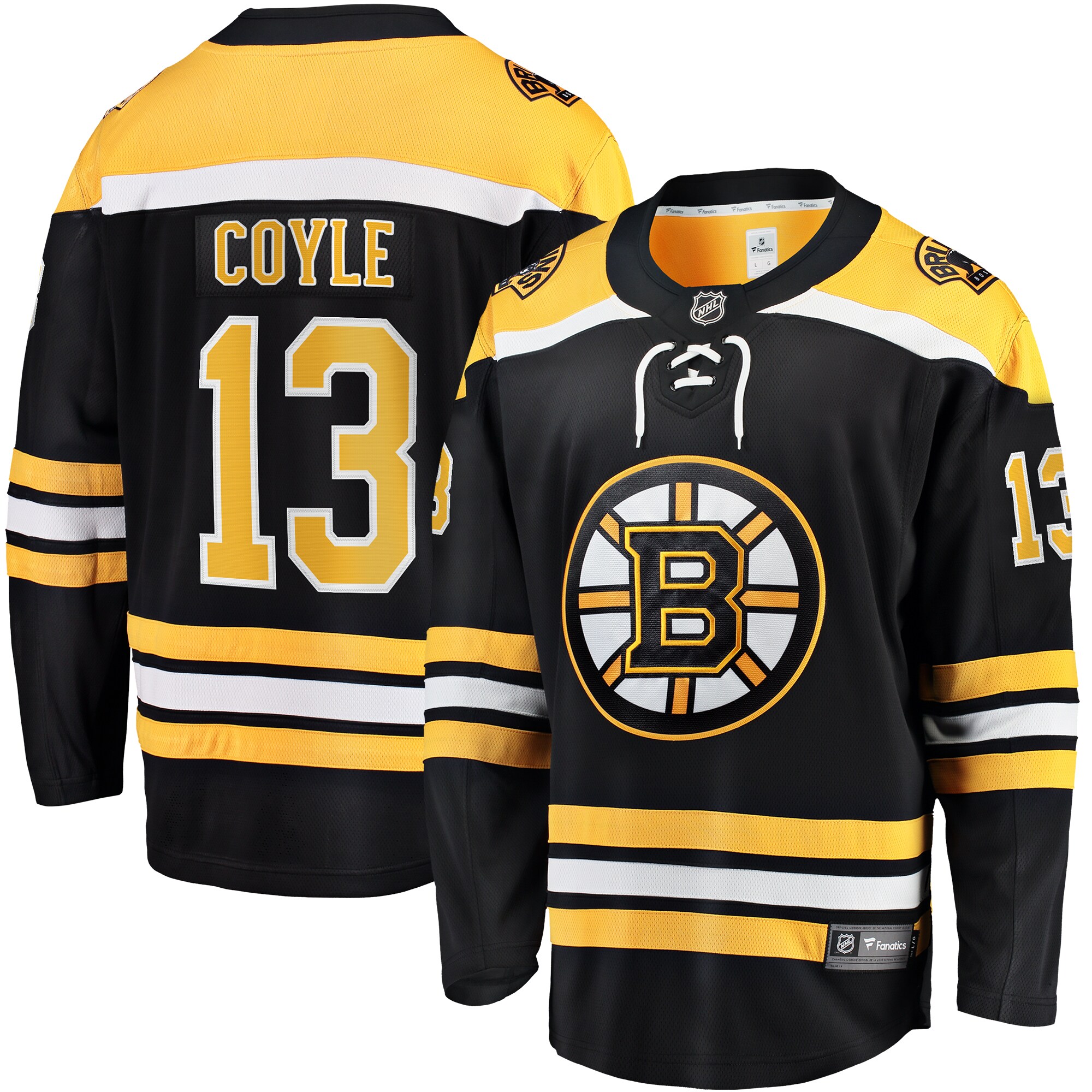 Men's Boston Bruins Charlie Coyle Black Home Premier Breakaway Player Jersey