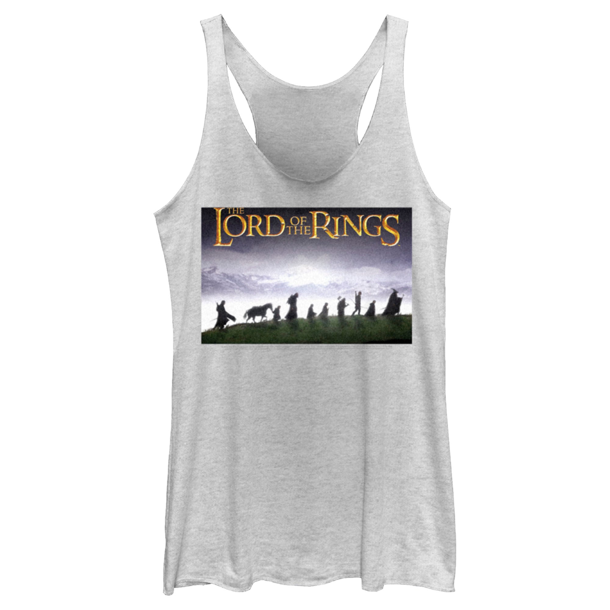 Women’S Lord Of The Rings Fellowship Of The Ring Movie Poster Racerback Tank Top