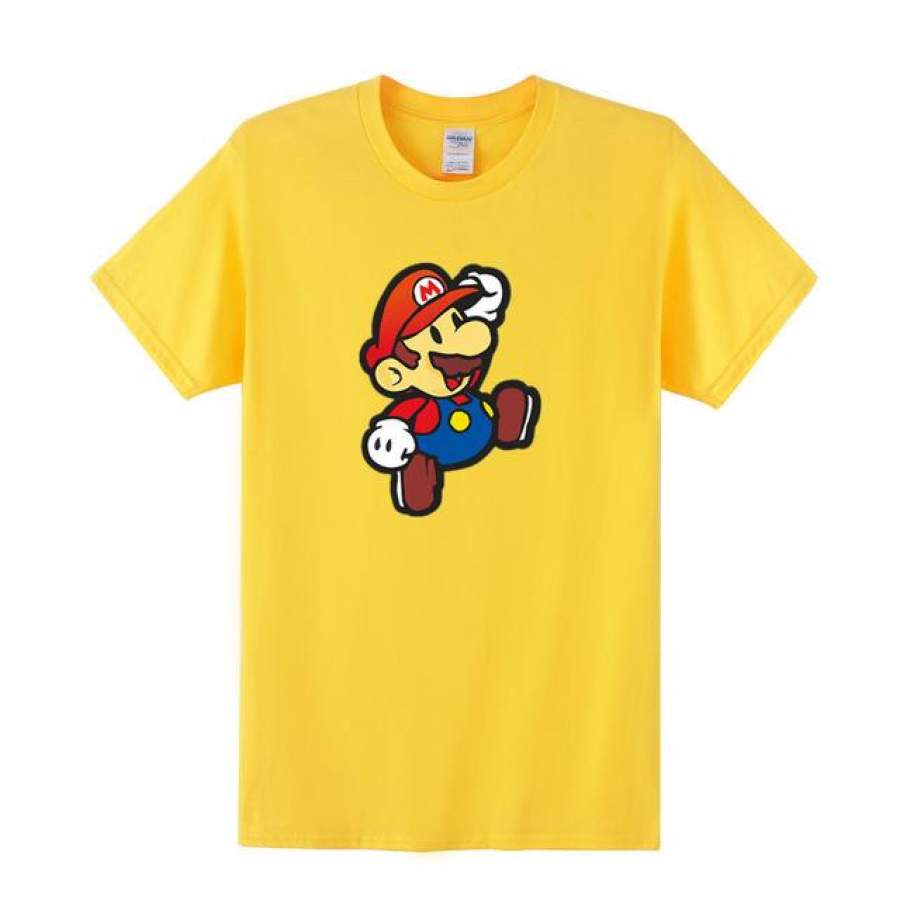 O Neck Casual Super Mario T-Shirt Men Tops