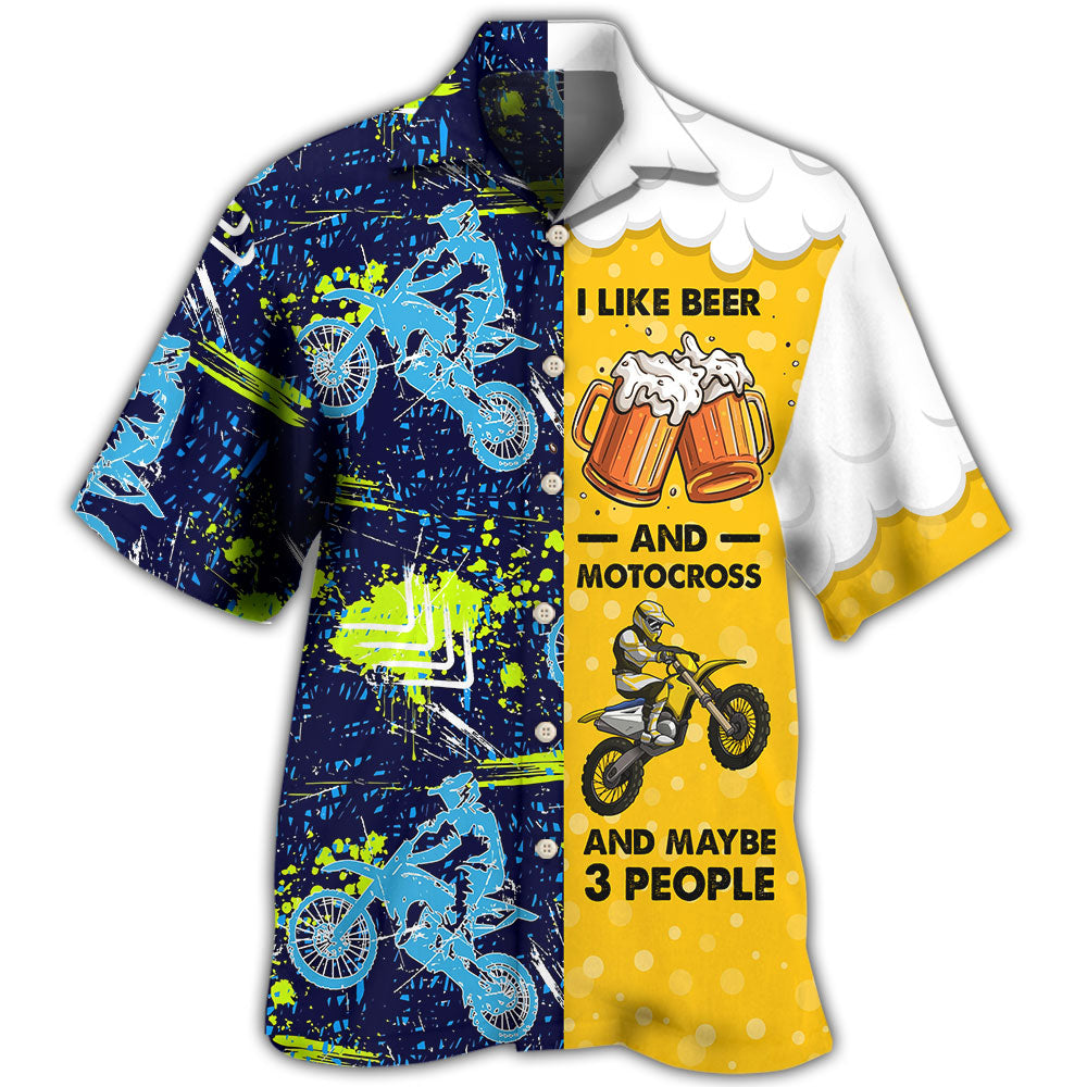 Beer I Like And Motocross Hawaii Shirt Ha5566