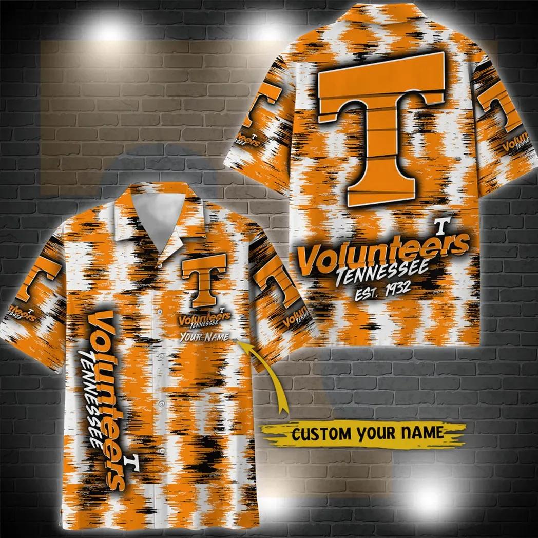 Tennessee Volunteers Aloha Hawaiian Shirt Custom Your Name, Ncaa Hawaiian Shirt