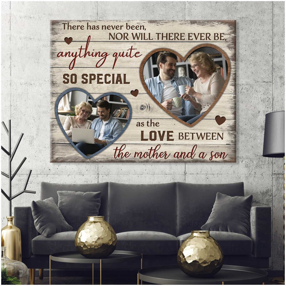 Personalized Gifts For Mom, Love Between Mom And Son Canvas Prints