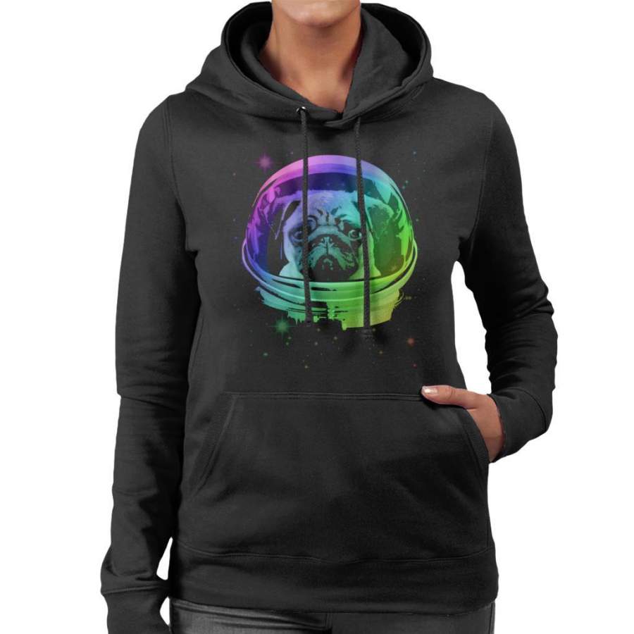 Space Pug Women’s Hooded Sweatshirt