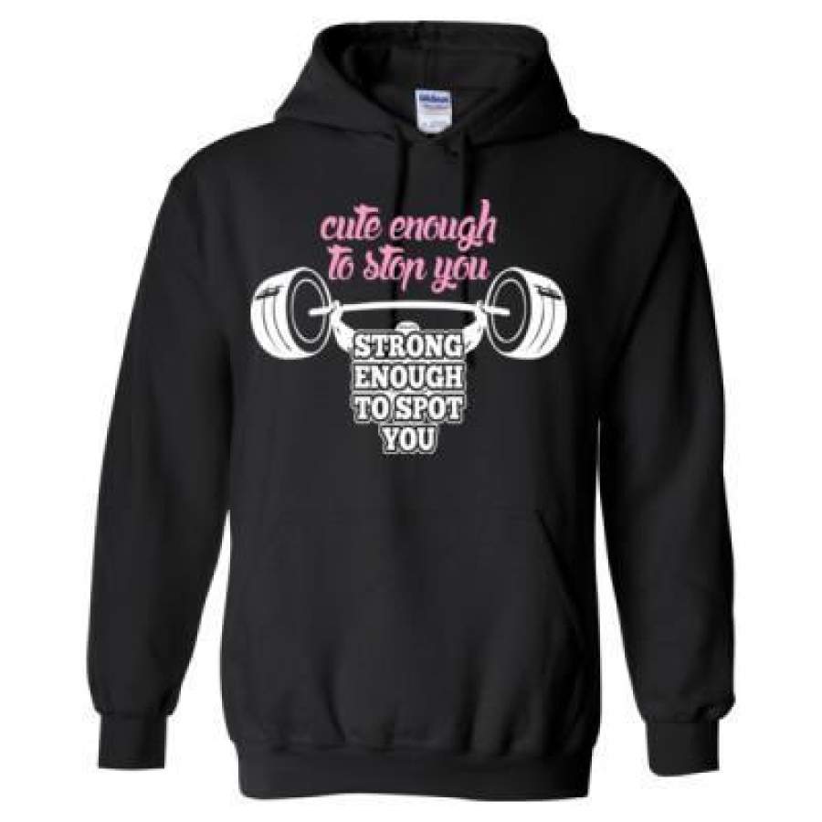 AGR Cute Enough To Stop You Strong Enough To Spot You – Heavy Blend™ Hooded Sweatshirt