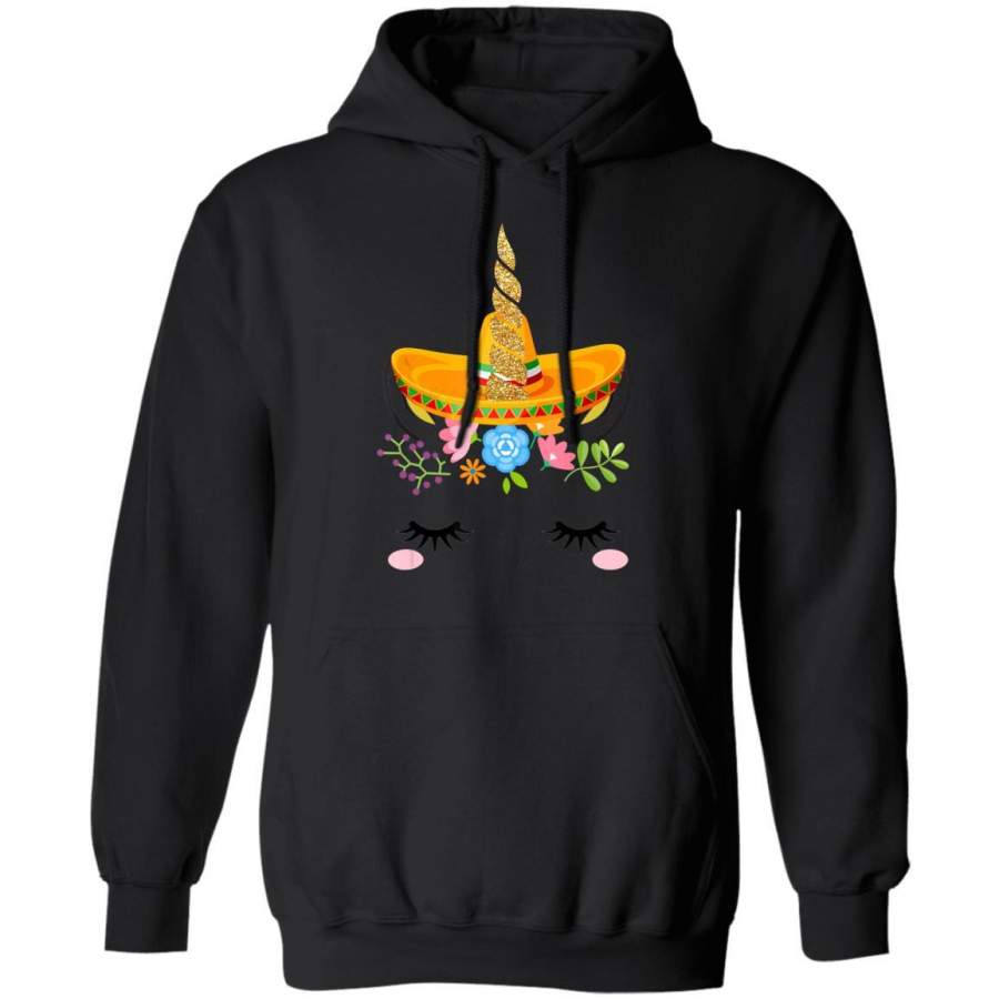 Unicorn Face Sombrero Mexican Cinco De Mayo Kids Girl Coffee Mug Hoodie