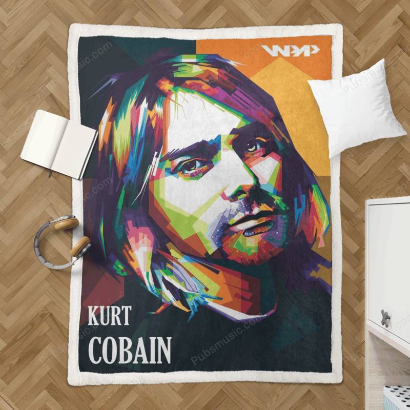 Kurt Cobain Pop Art – Music Sherpa Fleece Blanket