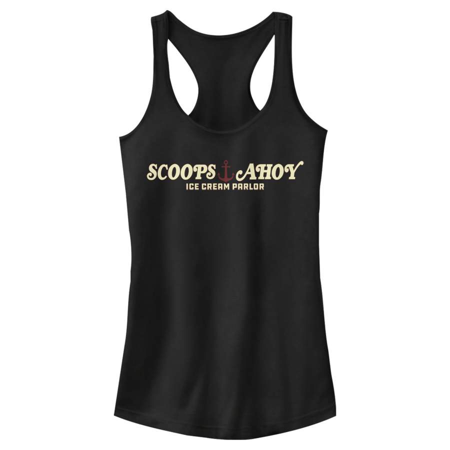 Stranger Things Junior’s Scoops Ahoy Nautical Logo  Racerback Tank