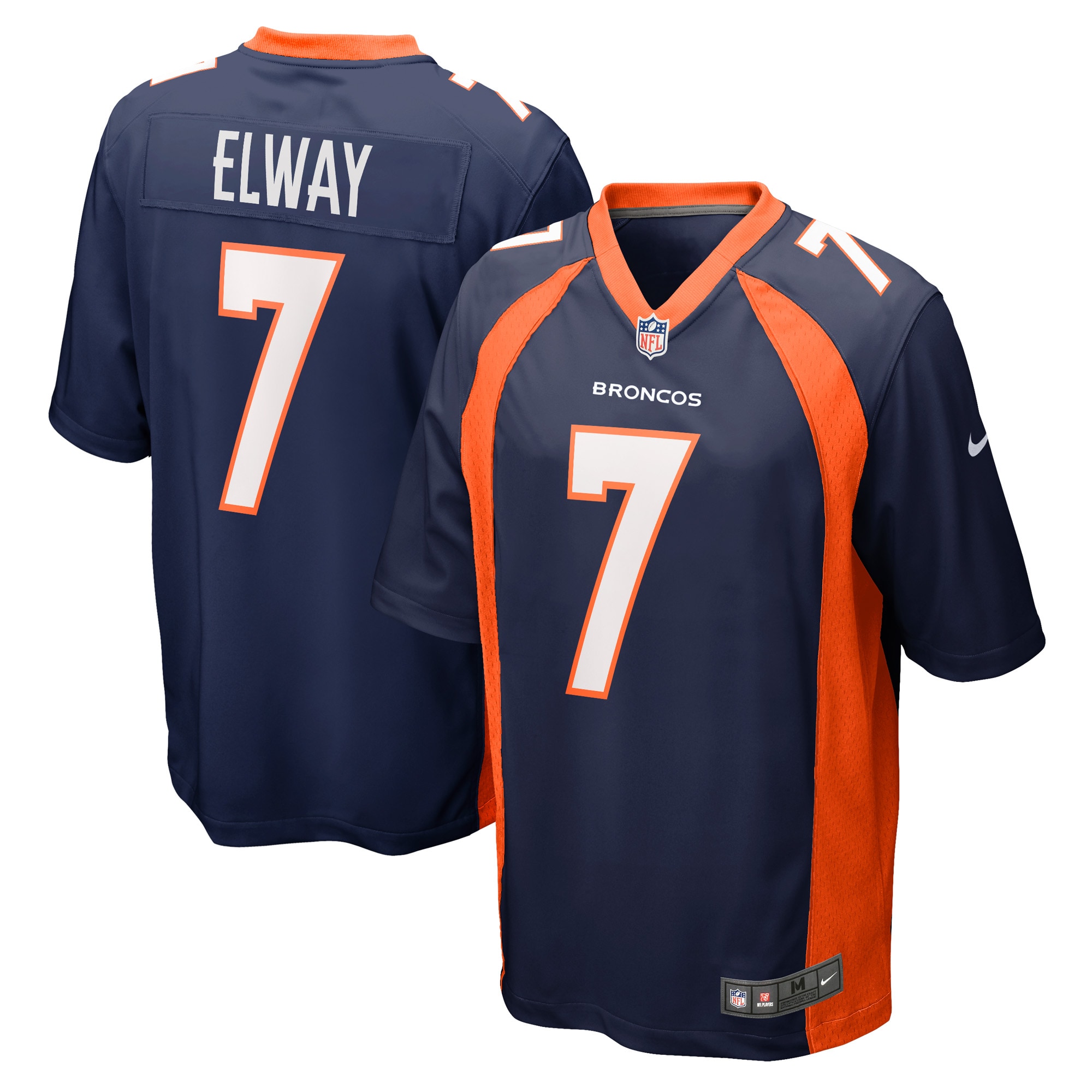 Men’s Denver Broncos John Elway Navy Retired Player Jersey