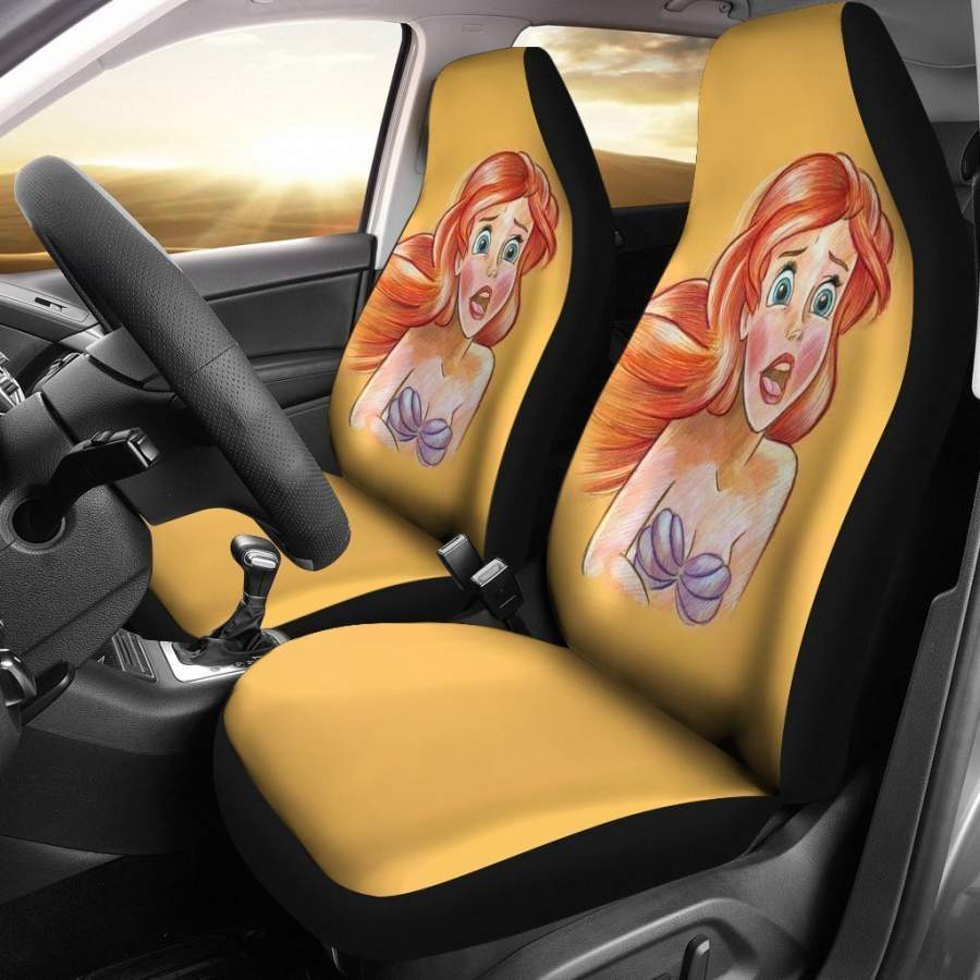 The Little Mermaid Ariel Scared Car Seat Covers