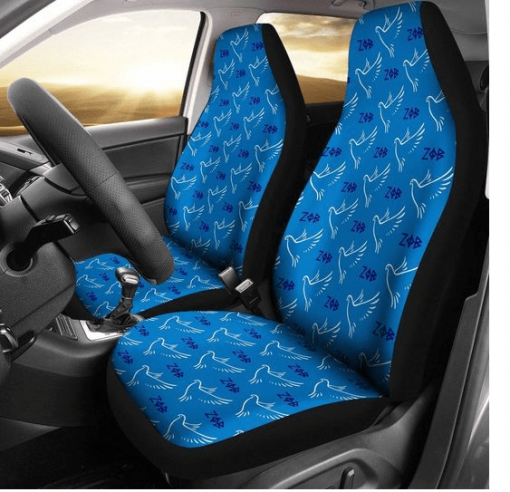 Zeta Phi Beta Soror Zpb Seamless Blue Car Seat Cover