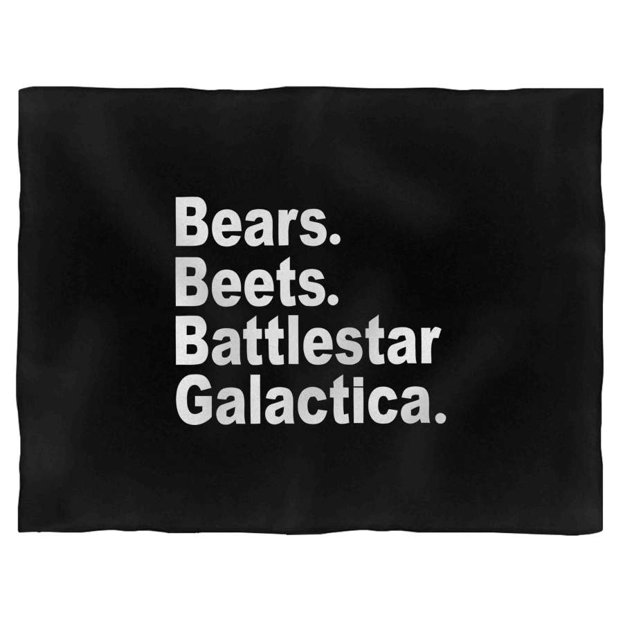 Bears Beets Battlestar Galactica Tv Show Humor Schrute Farm Beets Blanket