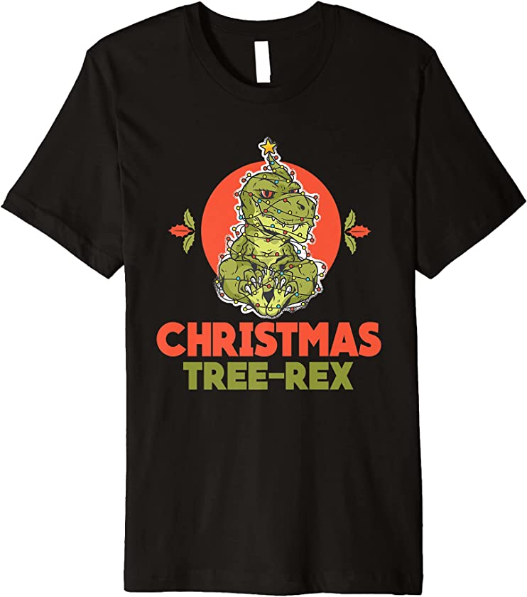 Christmas Tree – Rex – Merry Christmas Funny Xmas T-Rex Premium T-Shirt