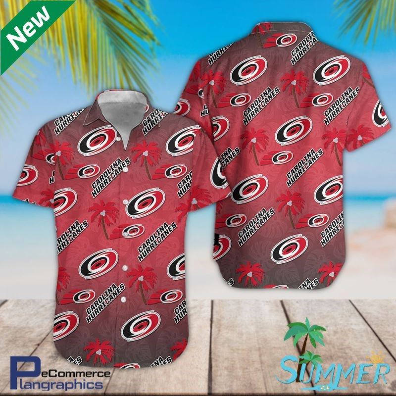 Carolina Hurricanes All Over Print Hawaiian Aloha Shirt Hawaiian Shorts Beach Short Shirt