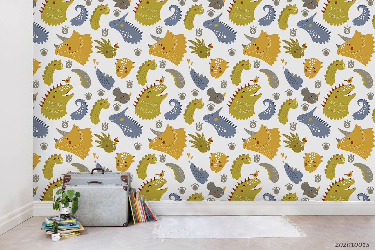 3D Cartoon Animal Pattern Wall Mural Wallpaper Wj 5056