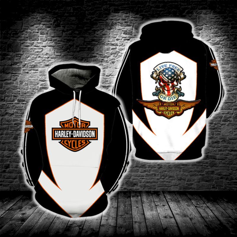 Harley Davidson Live Free Or Die 3D Hoodie N98 – Fashion Store