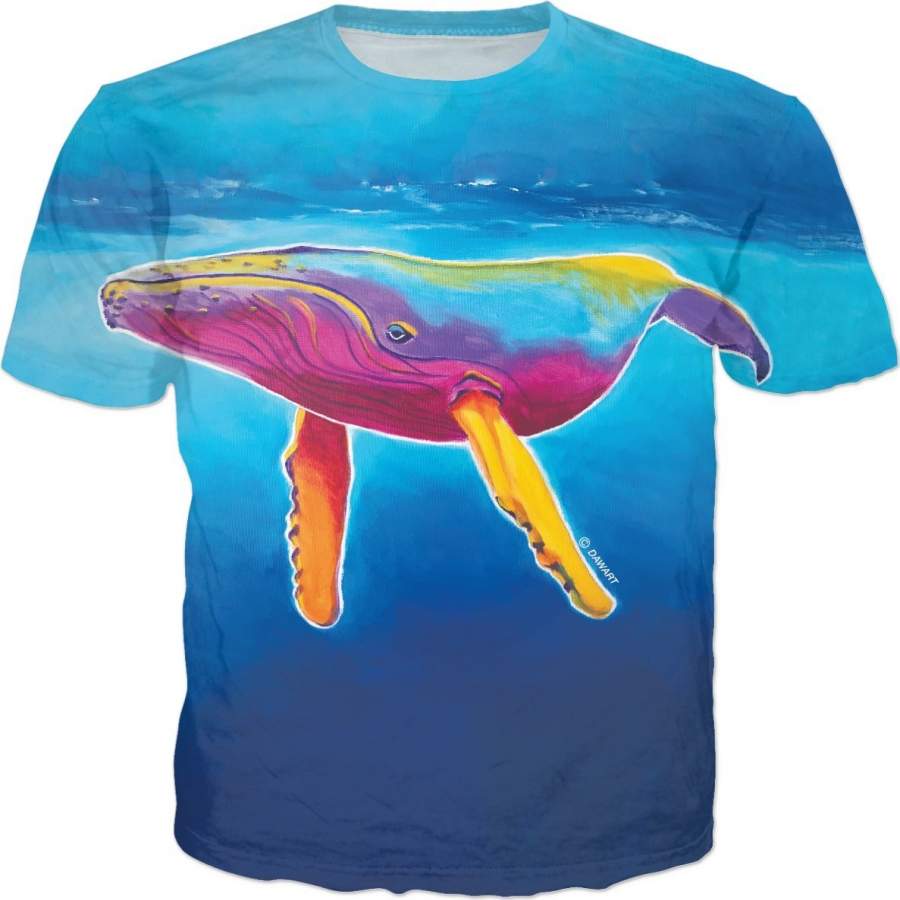 Humpback Whale – Rainbow Men/Women 3D All-Over Print Tshirt