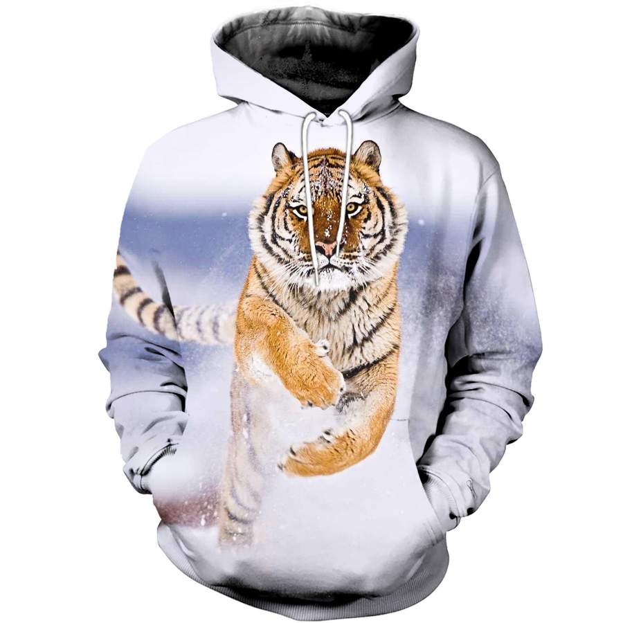 3D All Over Printed Tiger T-shirt Hoodie STTL030503