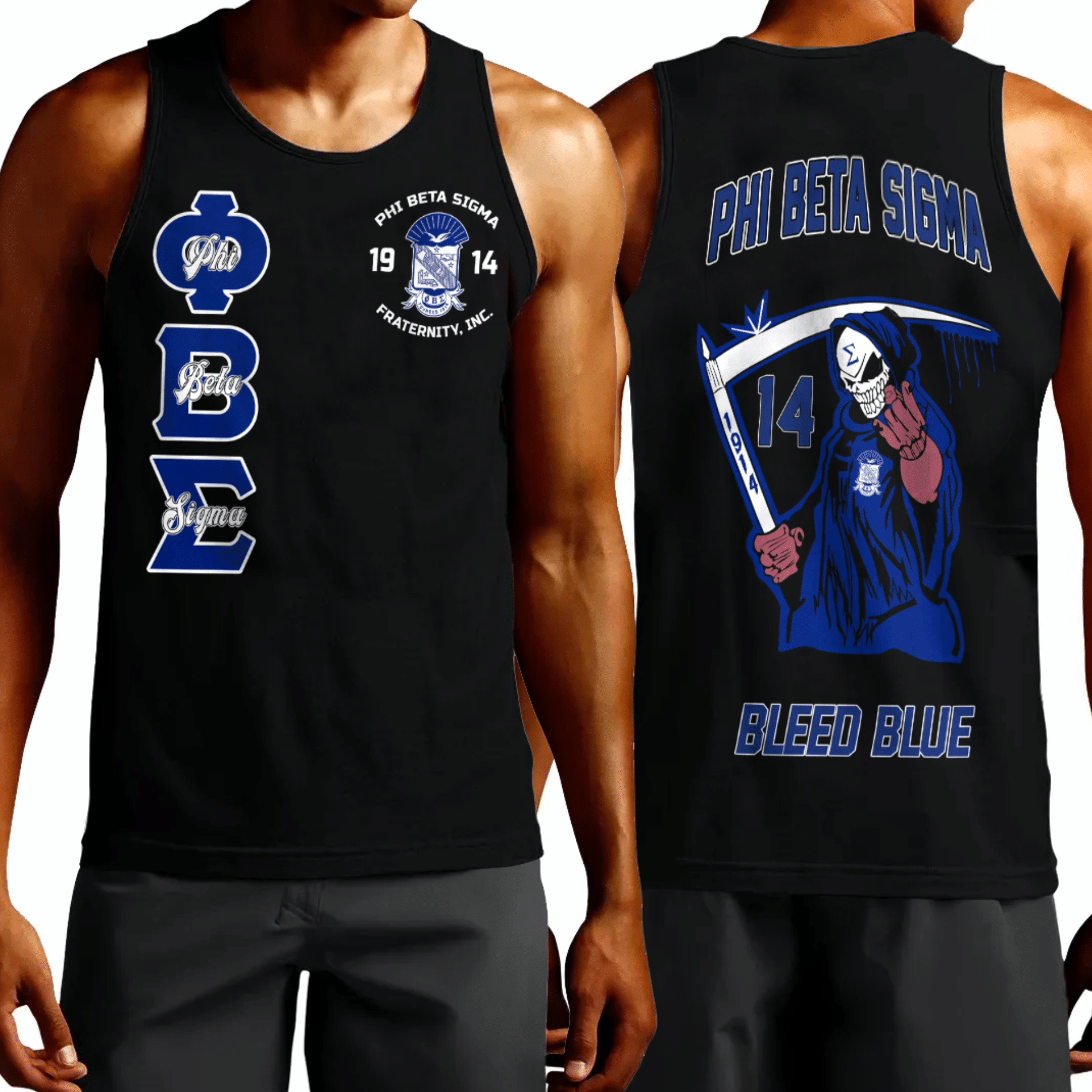 Fraternity Tank Top – Phi Beta Sigma Bleed Blue Tank Top