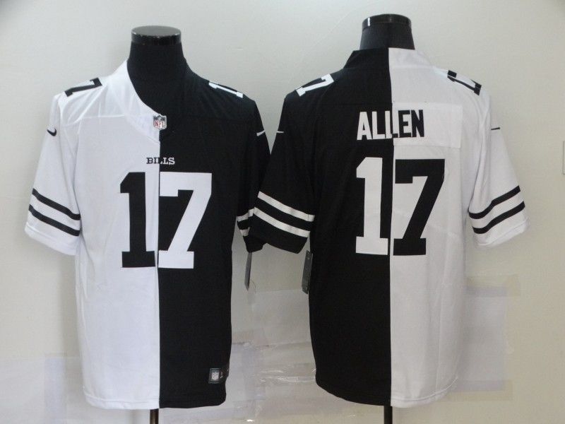 Buffalo Bills Josh Allen #17 NFL 2020 Black And White Jersey