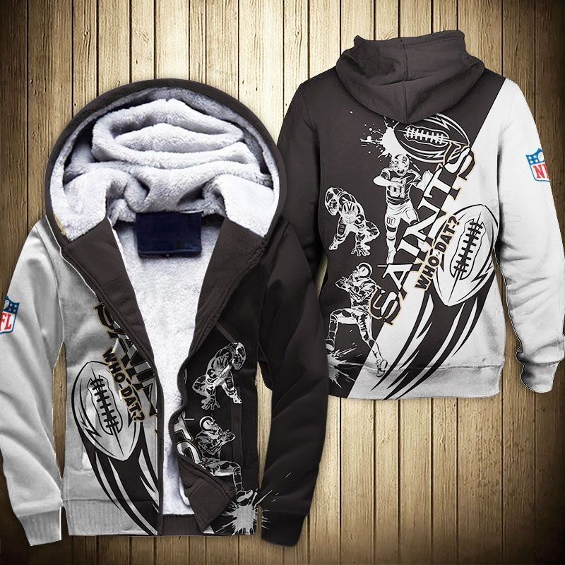 New Orleans Saints Fleece Jacket 3D Graphic Cartoon Player