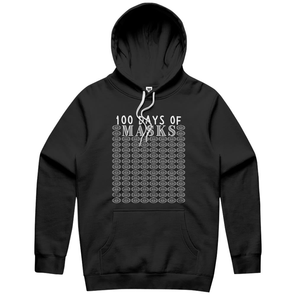 100 Days Of Masks Funny Student Teacher 100Th Day Of School Hoodie