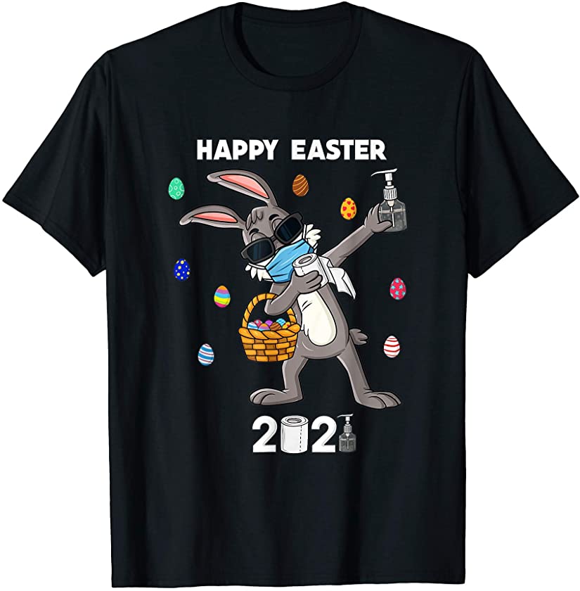 Dabbing Rabbit Easter Day Funny Boys Girls Kids Dab Gift T-Shirt