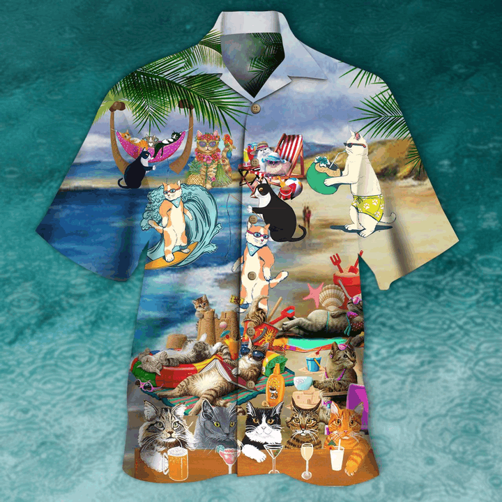 Cats Having Fun At The Beach Hawaii Shirt Ha98425