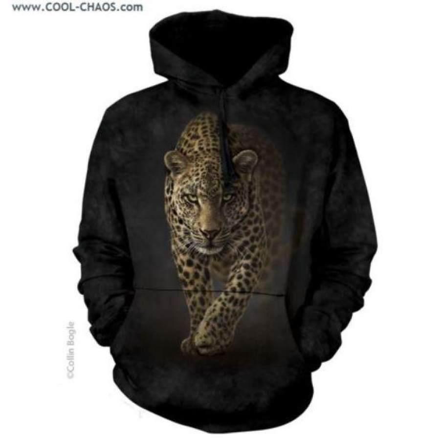 Savage Leopard Hoodie / Charcoal Black Tie Dye Hoodie