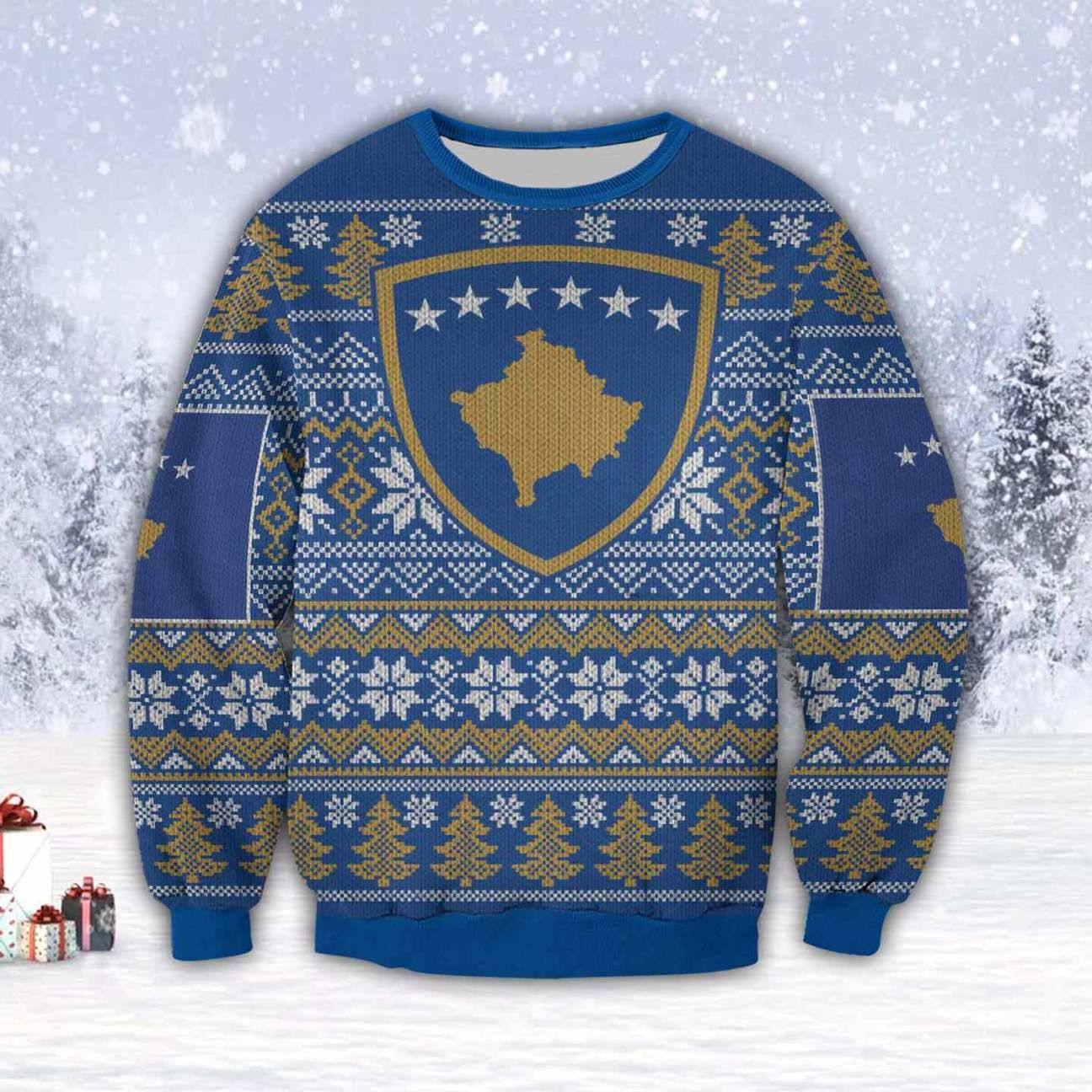 Kosovo 3D All Over Print Ugly Christmas Sweater