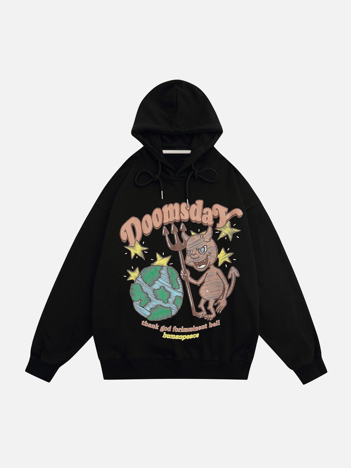 Talishko™ – “Doomsdar” Cartoon Print Hoodie