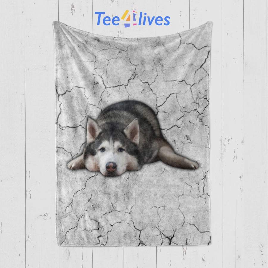 Xmas Blanket Husky Dog Blanket – Fleece Blanket Christmas Gift Ideas