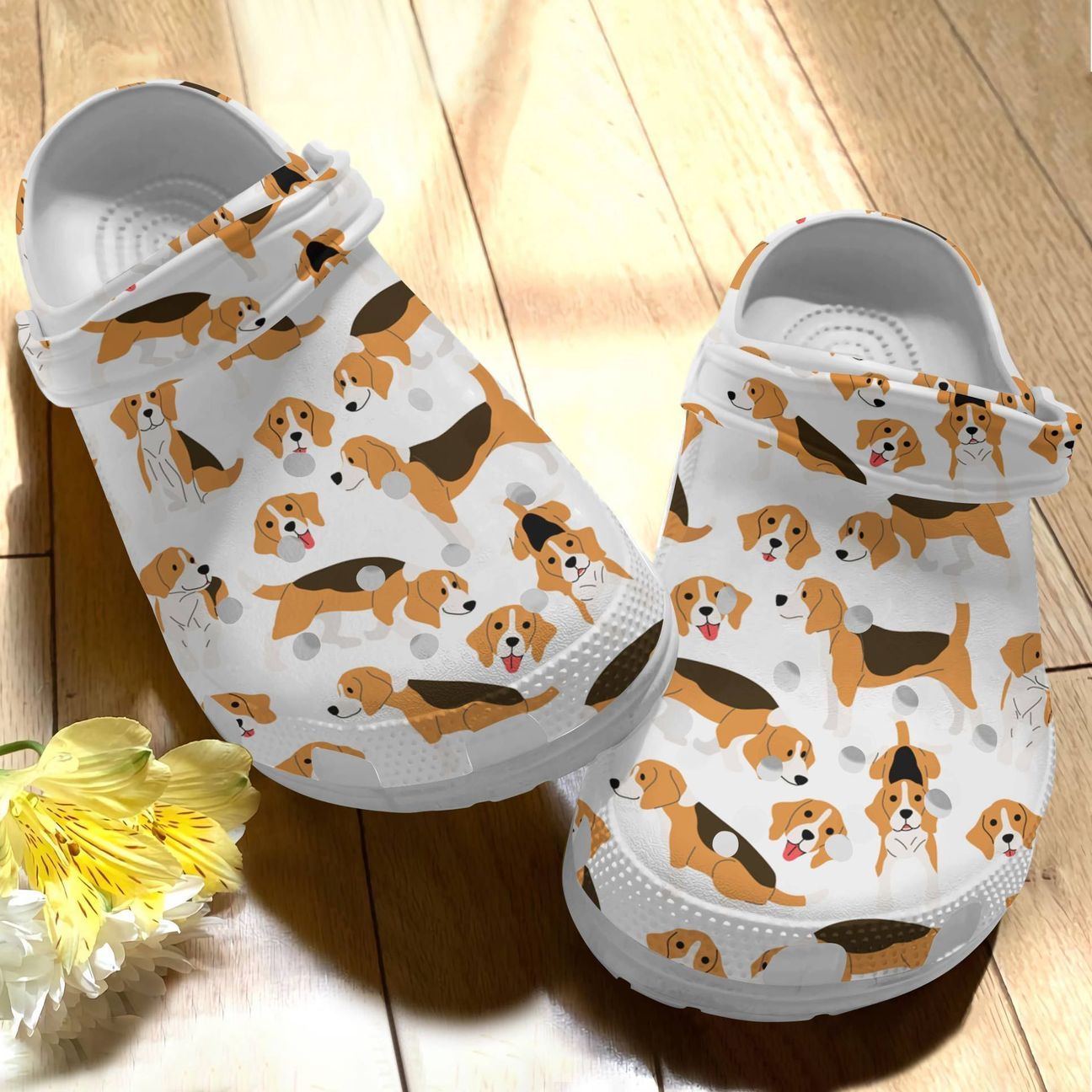 Dog Personalize Clog, Custom Name, Text, Fashion Style For Women, Men, Kid, Print 3D Beagle V4